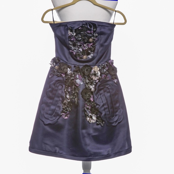 Miu Miu FW 2009-2010 Ready-to-Wear Strapless Embellished Mini Dress - Picture 1 of 5
